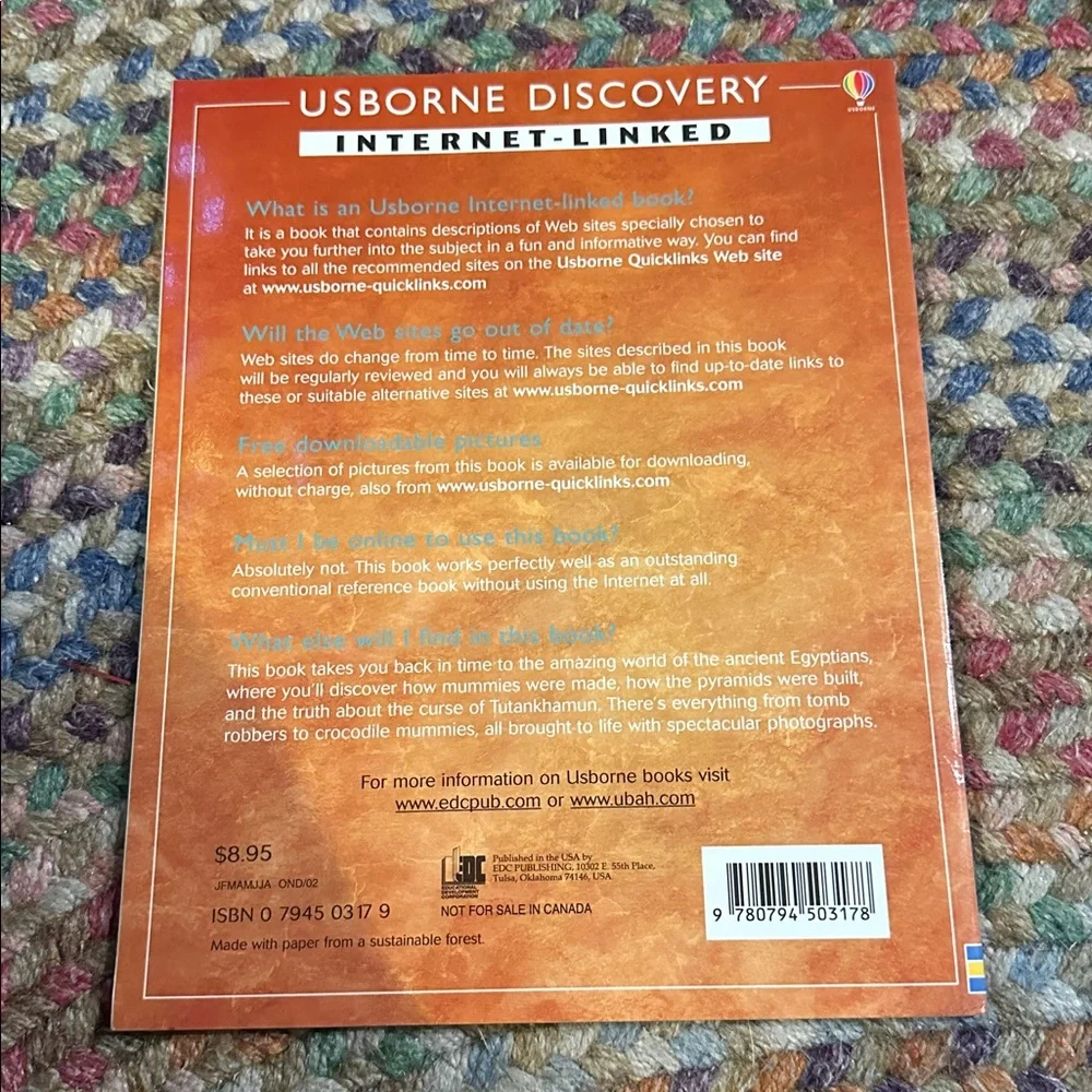 Usborne Mummies & Pyramids Ancient Egypt Discovery Internet Linked OOP
